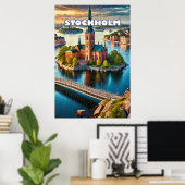 Stockholm, perle scandinave ポスター (ホームオフィス)