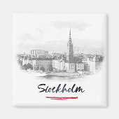 Stockholm - Skyline マグネット (正面)