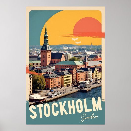 Stockholm Sweden ポスター (正面)