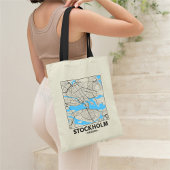 Stockholm, Sweden City Map Tote Bag トートバッグ