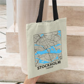 Stockholm, Sweden City Map Tote Bag トートバッグ