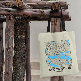Stockholm, Sweden City Map Tote Bag トートバッグ
