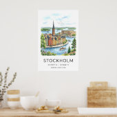 Stockholm Wall Art Print Nordic Waterfront ポスター (キッチン)