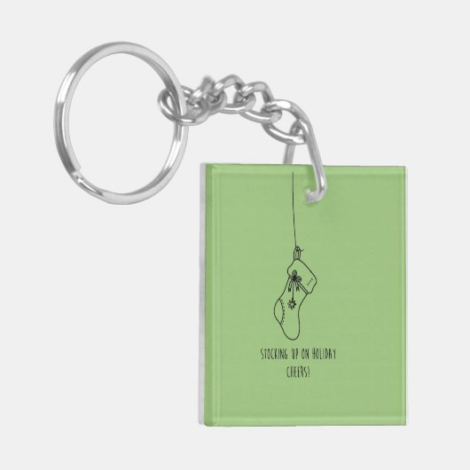 Stocking up on holiday cheers! キーホルダー (正面左)