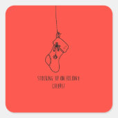 Stocking up on holiday cheers! スクエアシール (正面)