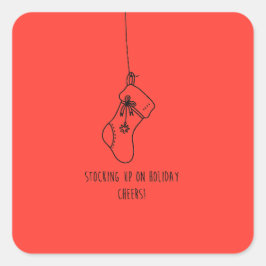 Stocking up on holiday cheers! スクエアシール