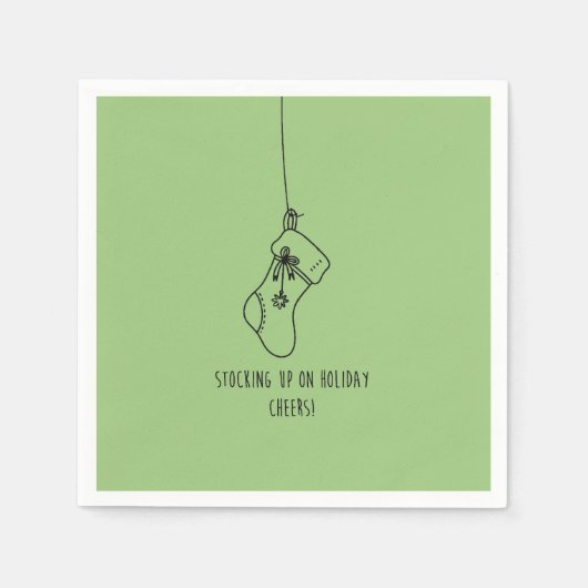 Stocking up on holiday cheers! スタンダードカクテルナプキン (正面)