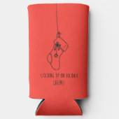 Stocking up on holiday cheers! スリム缶クーラー (正面)