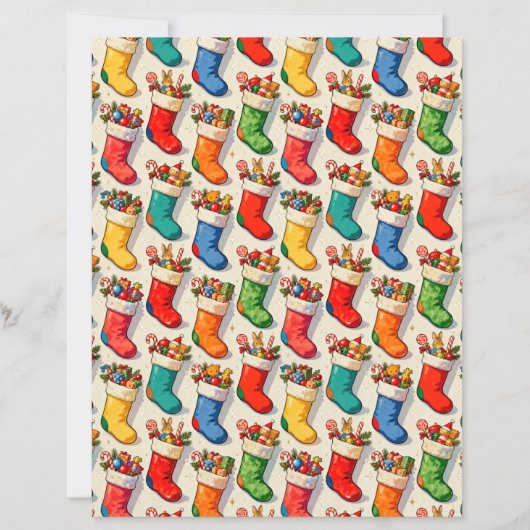 Stockings Filled Scrapbook Paper (正面)
