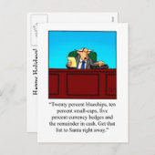 StockMarketおもしろい Christmasユーモアのはがき シーズンポストカード (正面/裏面)