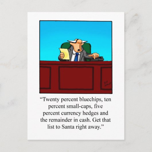 StockMarketおもしろい Christmasユーモアのはがき シーズンポストカード (正面)