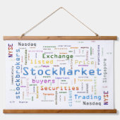 StockMarketデザイン 吊り下げ型タペストリー (正面)