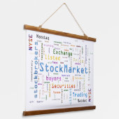 StockMarketデザイン 吊り下げ型タペストリー (傾斜あり)