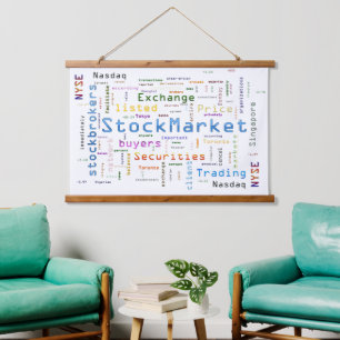 StockMarketデザイン 吊り下げ型タペストリー