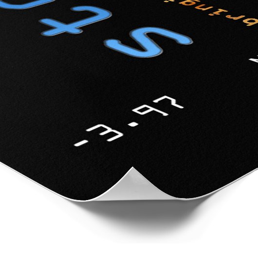 StockMarket Design Blue ポスター (角)