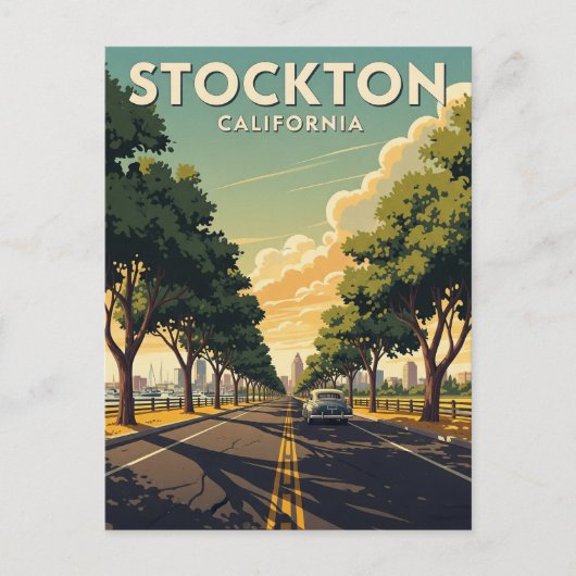 Stockton California Central Valley ポストカード (正面)