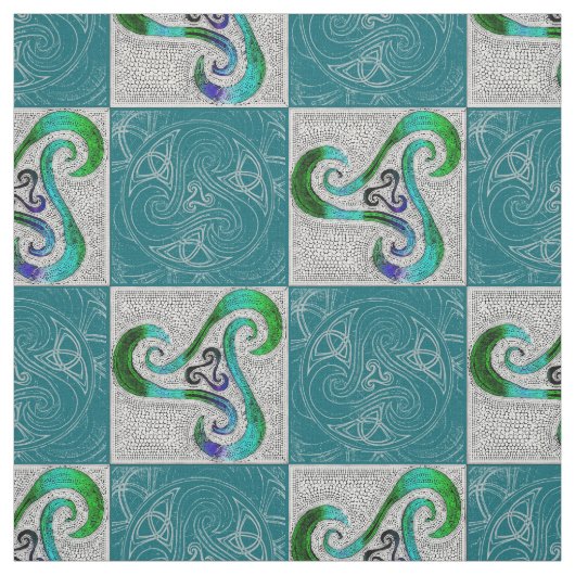 Stoffbahn celtic Triskele ファブリック (見本)