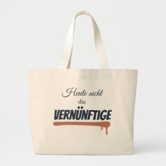Stofftasche mit Spruch: Heute nicht .... ラージトートバッグ