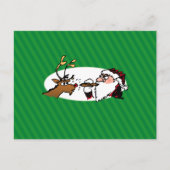 Stogie Santaおもしろい Cartoonはがき シーズンポストカード (正面)