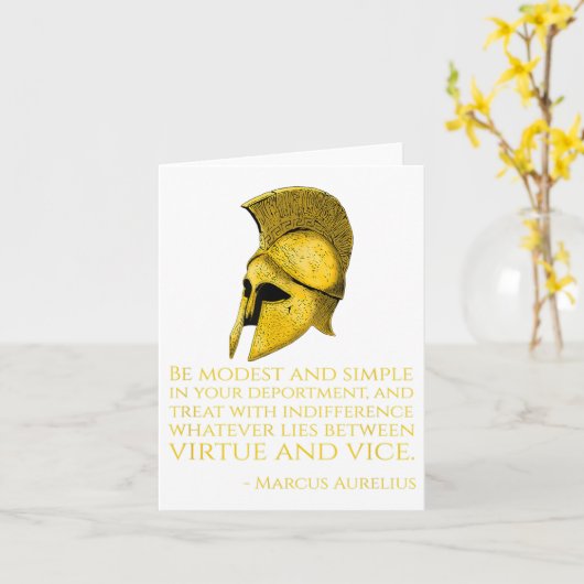Stoic Greek Philosophy Quote - Marcus Aurelius - S カード (黄色い花)