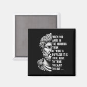 Stoic Philosopher Marcus Aurelius Shirt Motivation マグネット (正面/裏面)