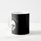 Stoic Philosophy Tempus Fugit Skull Stoicism Quote コーヒーマグカップ (正面左)