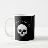 Stoic Philosophy Tempus Fugit Skull Stoicism Quote コーヒーマグカップ (左)
