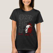 Stoic Quote Marcus Aurelius and Skull Stoicism Tシャツ (正面)