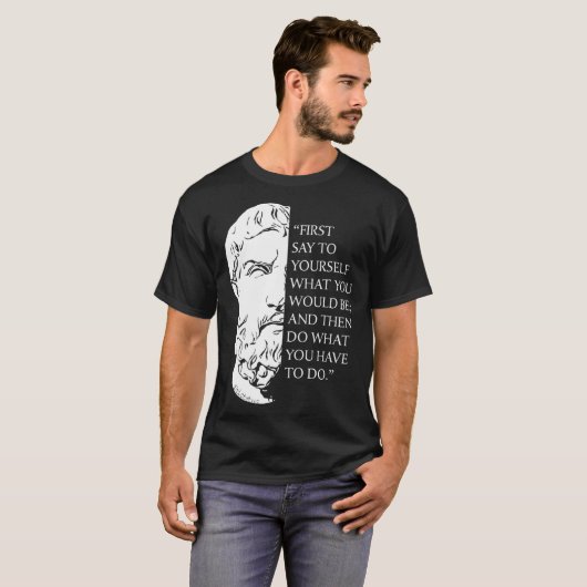 Stoicism Epictetus Stoic Philosophy Quote Visualiz Tシャツ (正面フル)
