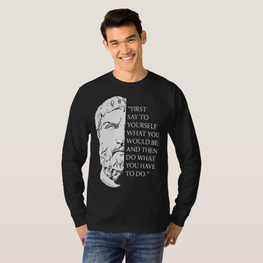 Stoicism Epictetus Stoic Philosophy Quote Visualiz Tシャツ (正面フル)