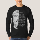 Stoicism Epictetus Stoic Philosophy Quote Visualiz Tシャツ (正面)