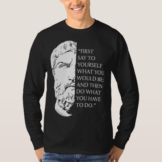 Stoicism Epictetus Stoic Philosophy Quote Visualiz Tシャツ (正面)