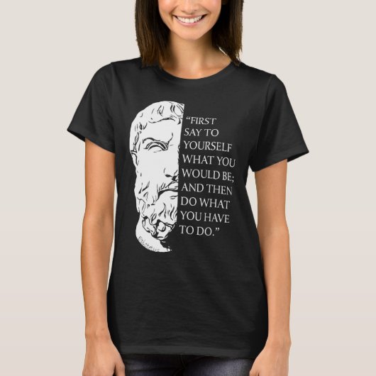 Stoicism Epictetus Stoic Philosophy Quote Visualiz Tシャツ (正面)