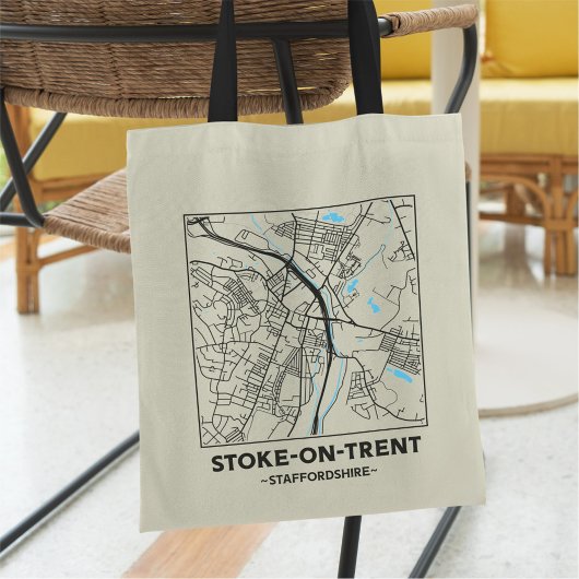 Stoke-on-Trent City Map Tote Bag トートバッグ