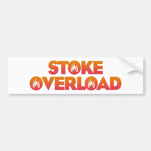 Stoke Overload Flames バンパーステッカー (正面)