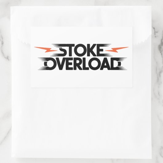 Stoke Overload Lightning 長方形シール (バッグ)