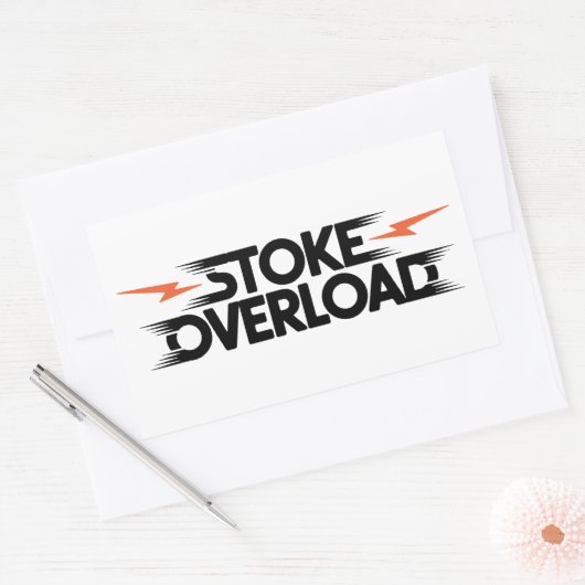 Stoke Overload Lightning 長方形シール (封筒)