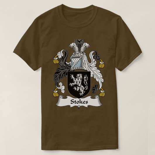 Stokes Coat of Arms Family Crest  Tシャツ (デザイン正面)