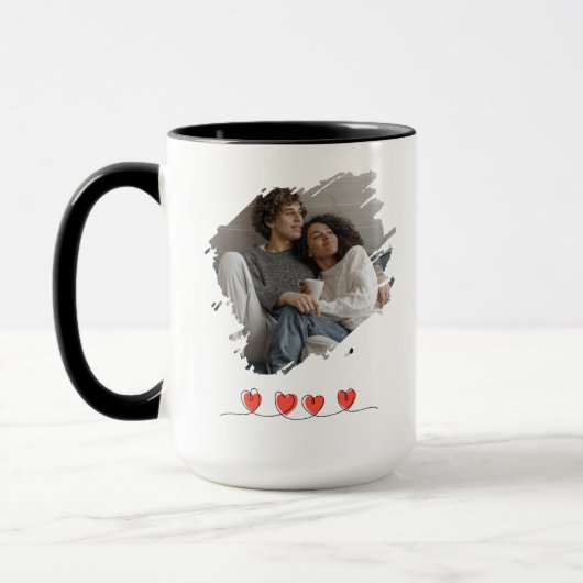 Stole My Heart Valentine's Day Photo Personalized マグカップ (左)