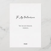 Stole My Heart Valentine's Day Photo Personalized 箔シーズンカード (裏面)