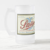 Stolloのヴィンテージの禁止の広告 フロストグラスビールジョッキ (左)