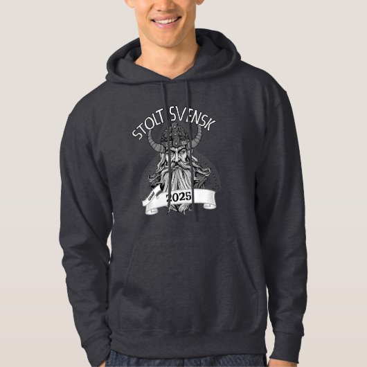 Stolt att vara svensk anpassningsbar hoodie パーカ (正面)