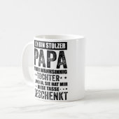 Stolzer Papa, Vater Und Tochter Spruch, Geschenk コーヒーマグカップ (正面左)