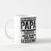 Stolzer Papa, Vater Und Tochter Spruch, Geschenk コーヒーマグカップ (左)