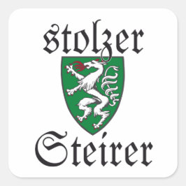 Stolzer Steirer Steiermark Österreich Wappen スクエアシール
