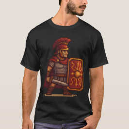 Stolzer Zenturio – Römischer Legionär in Pixelart Tシャツ