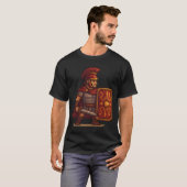 Stolzer Zenturio – Römischer Legionär in Pixelart Tシャツ (正面フル)