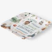 Stomp Chomp Rawr Dinosaur Boy 1st Birthday ペーパープレート (傾斜あり)