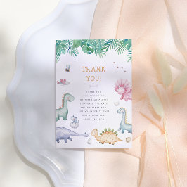 Stomp, Chomp & Roar Dinosaur Boys Birthday Party サンキューカード