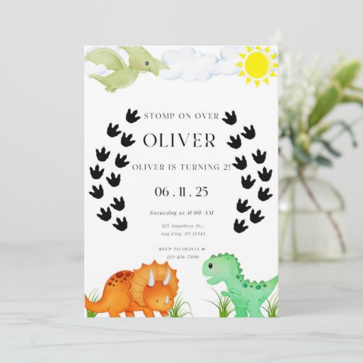 Stomp on Over Birthday Party Invitation 招待状 (スタンド正面)